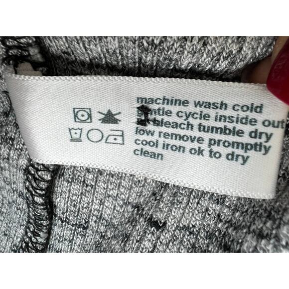 Three Dots Gray Asymmetric Wrap Front Draped Long Sleeve Cardigan Sweater XS - Picture 9 of 9